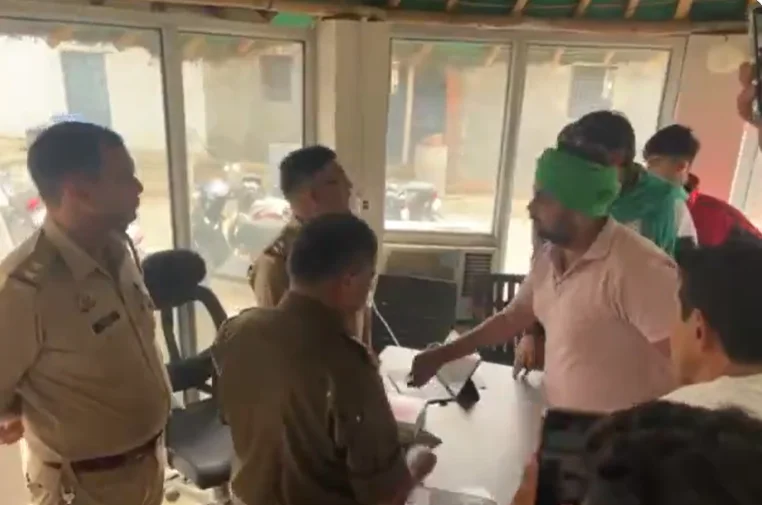 भाकियू कार्यकर्ताओं ने किया हंगामा
