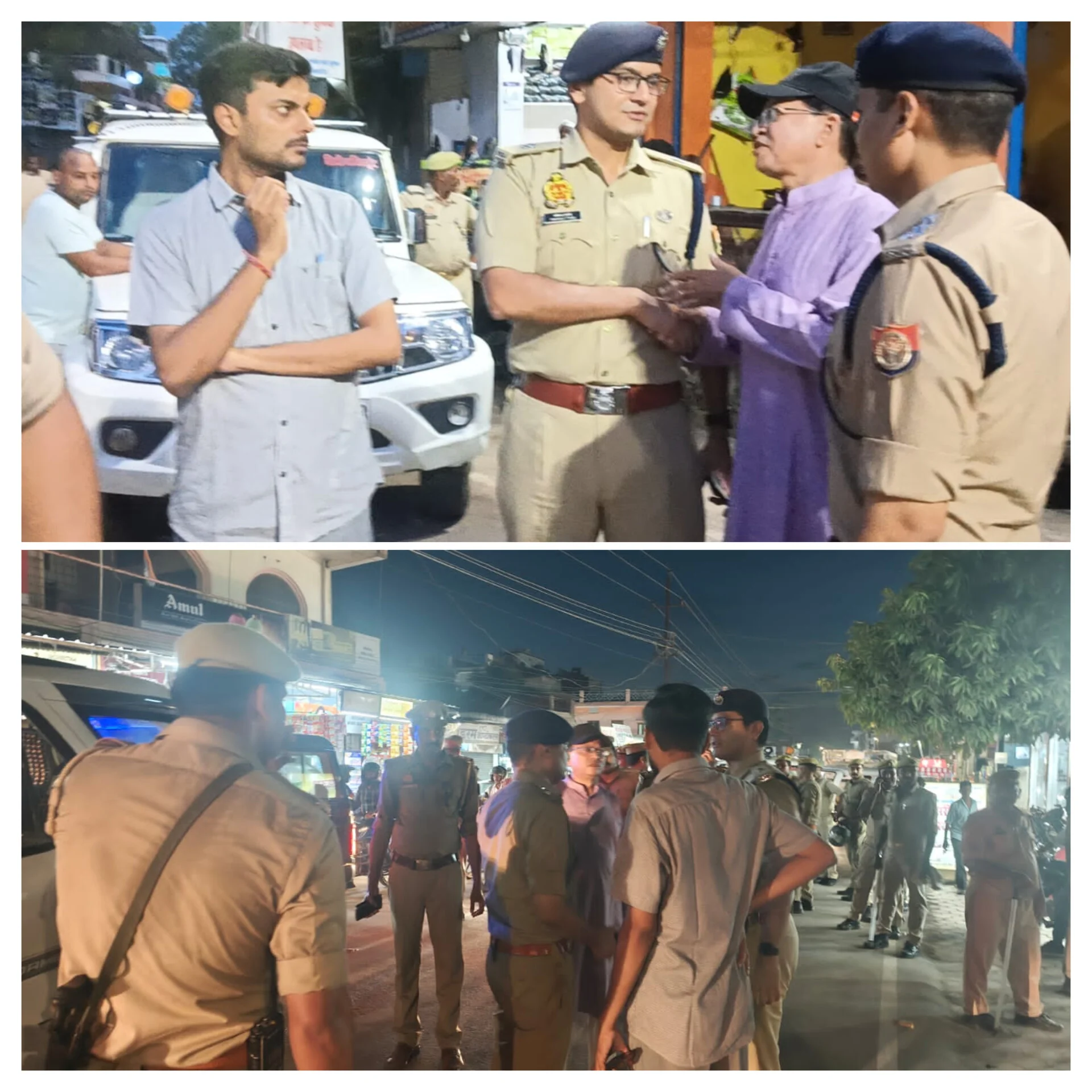 एसपी सिटी अभिनव त्यागी और सिटी मजिस्ट्रेट के नेतृत्व में निकला रूट मार्च, पुलिस फोर्स और जनप्रतिनिधियों की रही मौजूदगी