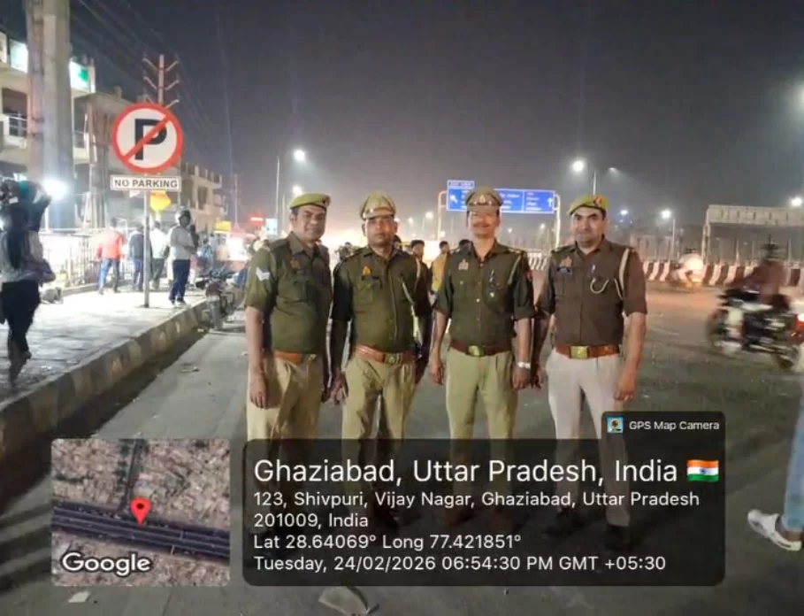 सेक्टर-9 चौकी पुलिस दिन-रात कर रही चेकिंग | गाजियाबाद समाचार