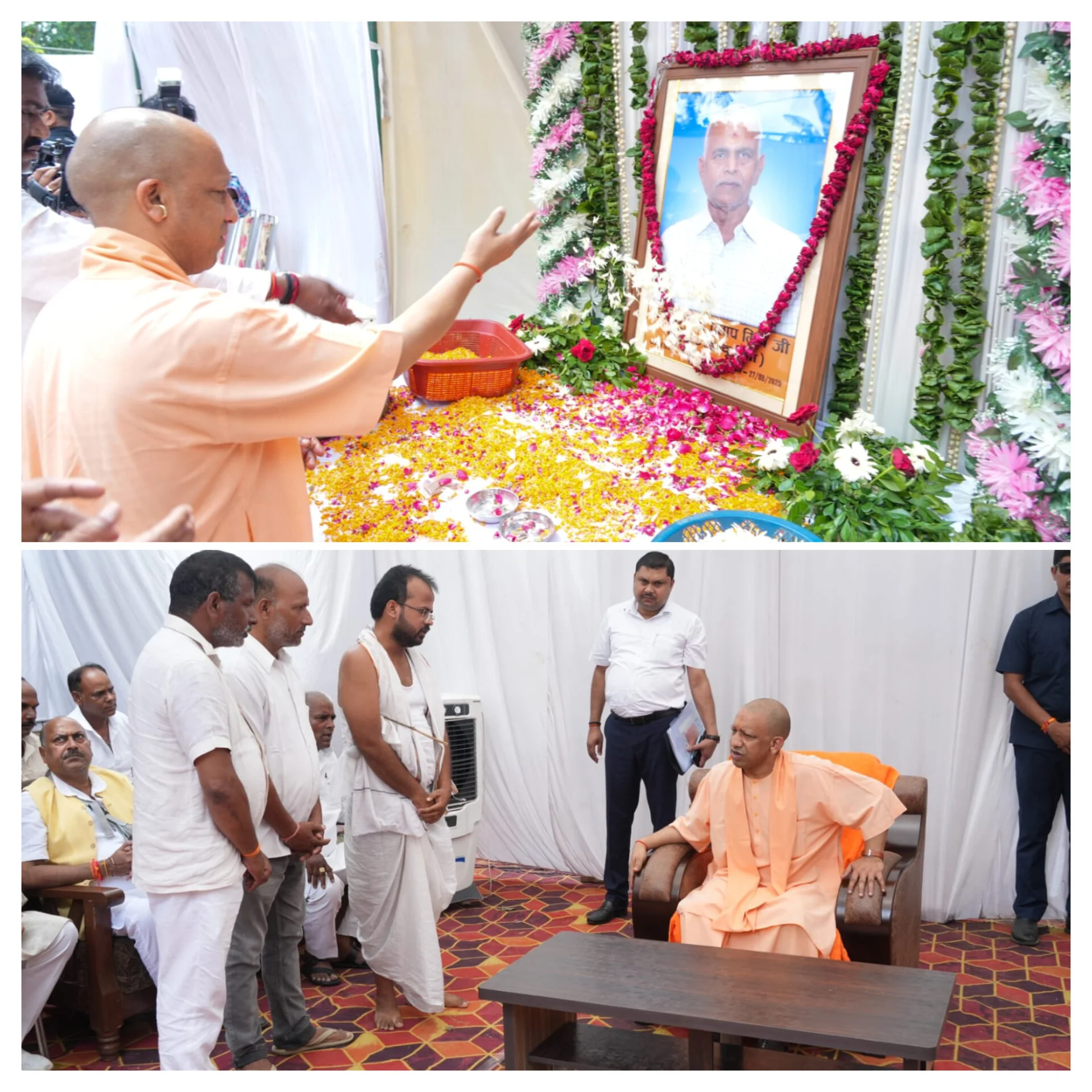भरोहिया ब्लॉक के मड़हा गांव पहुंचे मुख्यमंत्री, परिजनों को ढांढस बंधाया