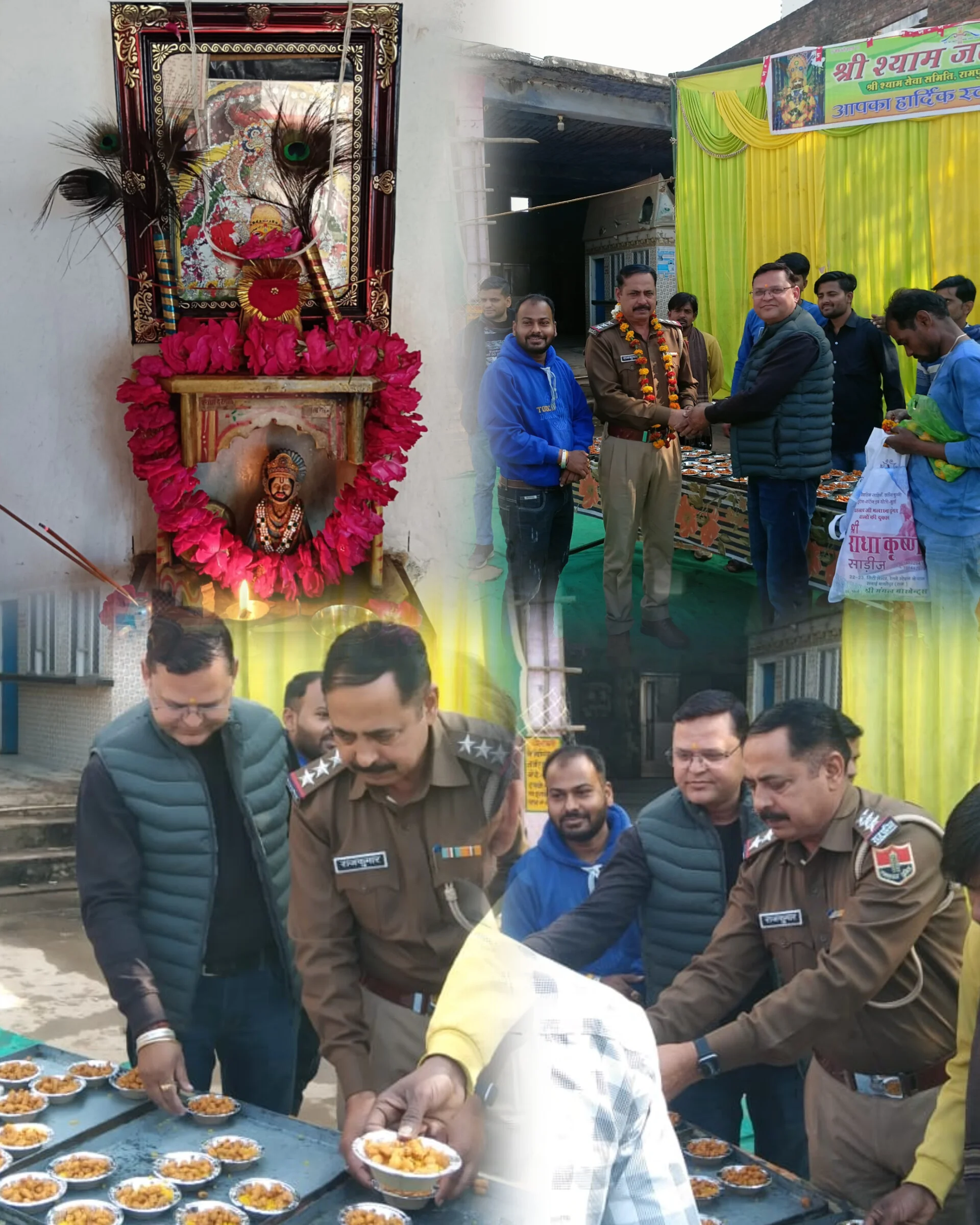 थाना अधिकारी ने किया प्रसाद वितरण का शुभारंभ. बोले नर सेवा नारायण सेवा