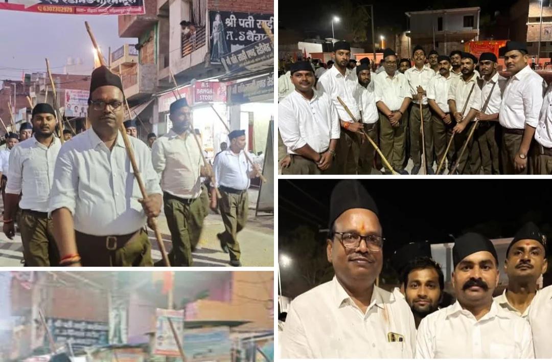 RSS शताब्दी वर्ष में दिखा उत्साह! विजया दशमी पर स्वयंसेवकों ने किया शस्त्र पूजन और भव्य पथ संचलन