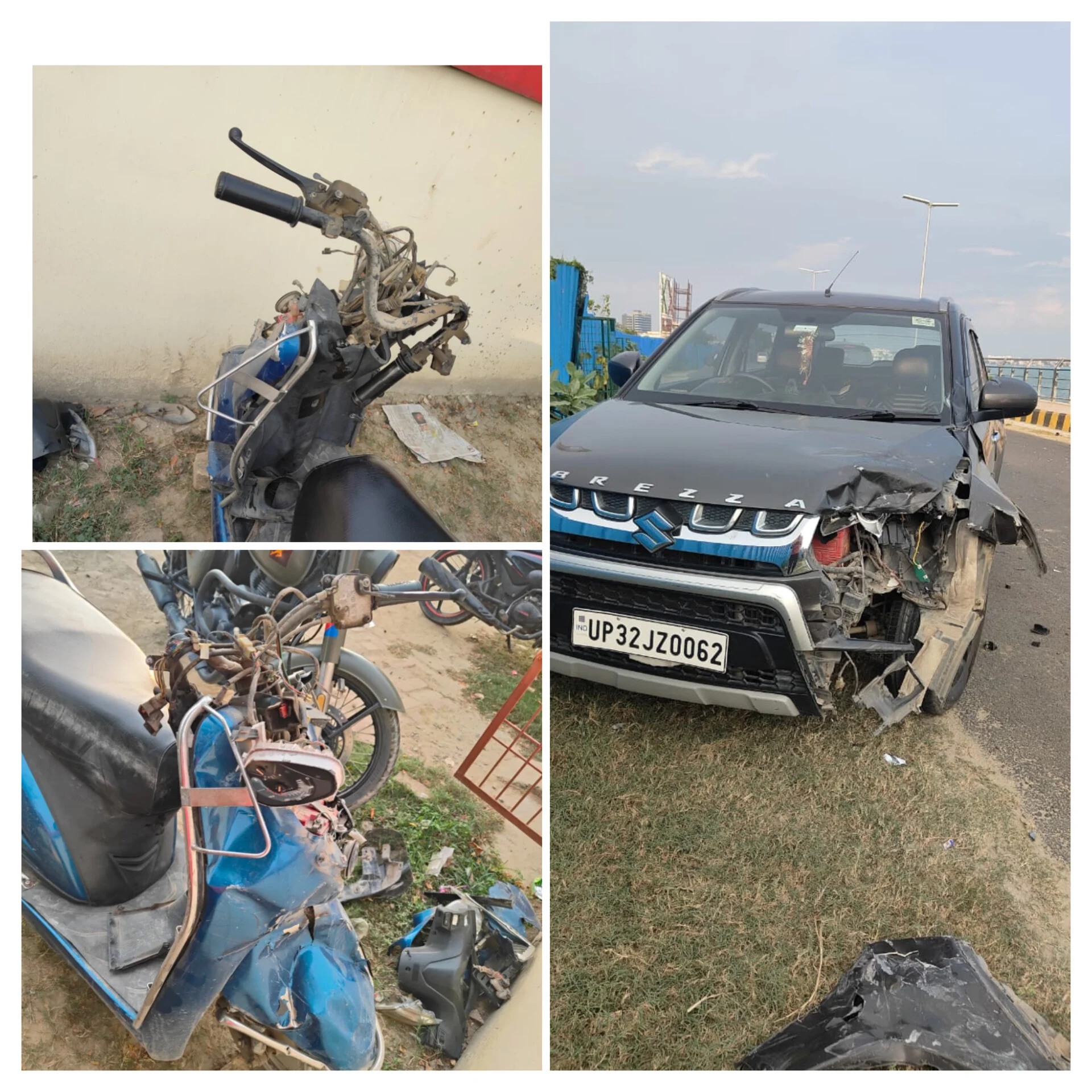 चश्मदीदों का दावा – नशे में था कार चालक, रचित हॉस्पिटल में भर्ती स्कूटी सवार की हालत नाज़ुक