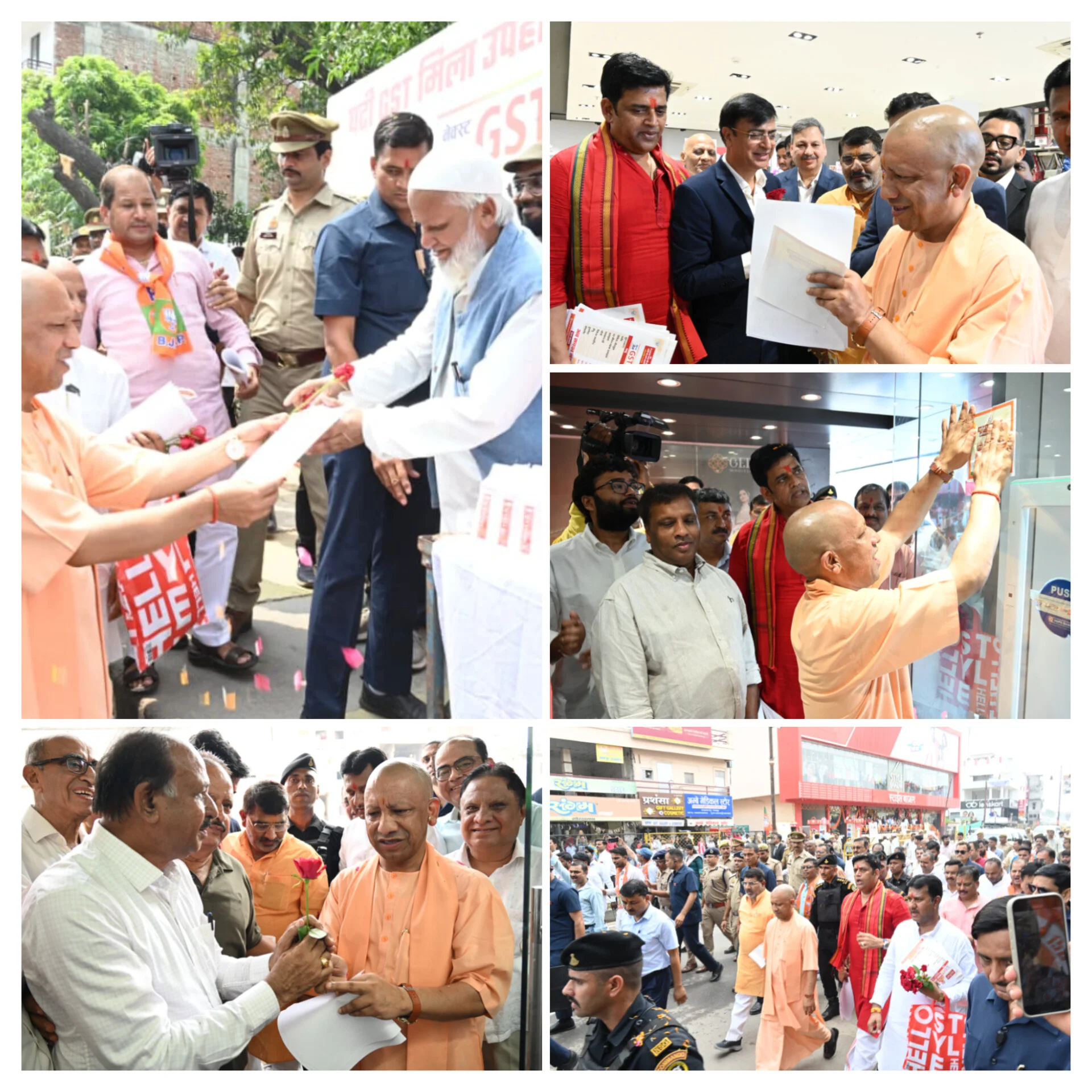सीएम ने खुद दुकानों पर स्टीकर लगाया, कहा- कम हुई जीएसटी दर का लाभ ग्राहकों को दें, इससे बाजार और समृद्ध होगा