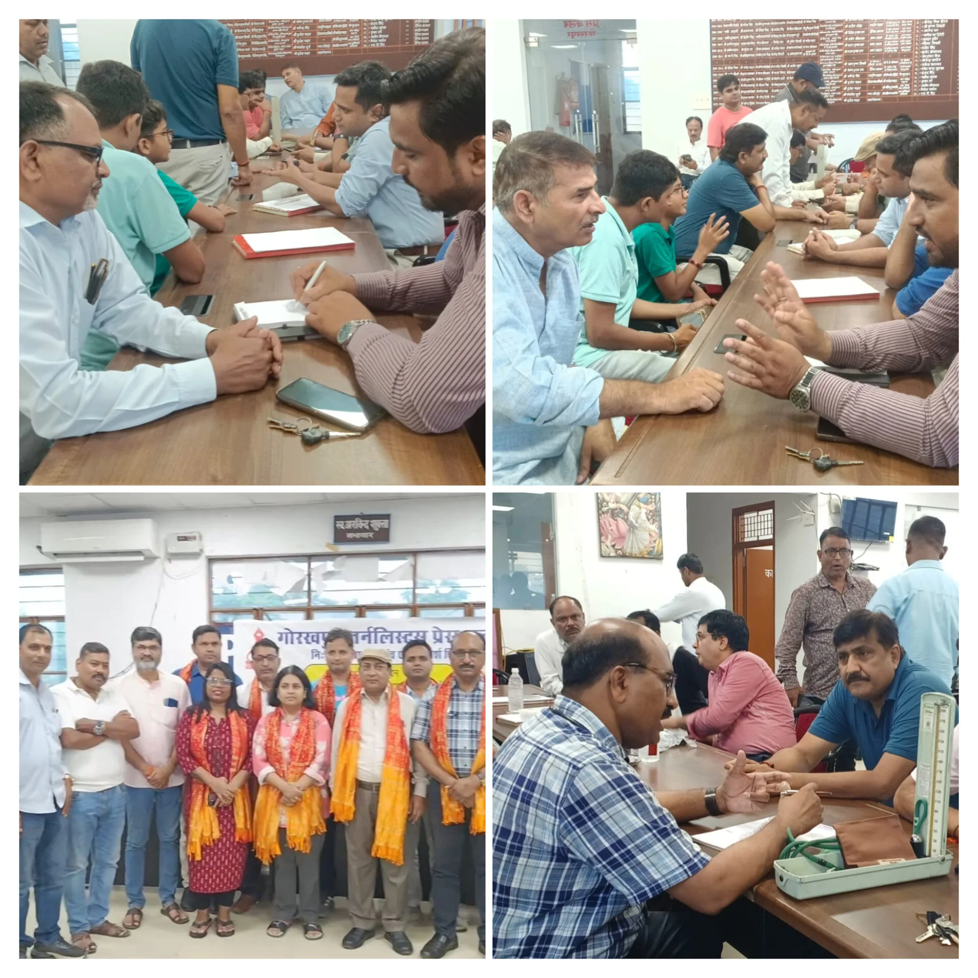 गोरखपुर जर्नलिस्ट्स प्रेस क्लब में आयोजित हुआ स्वास्थ्य जांच शिविर, वरिष्ठ चिकित्सकों ने की जांच