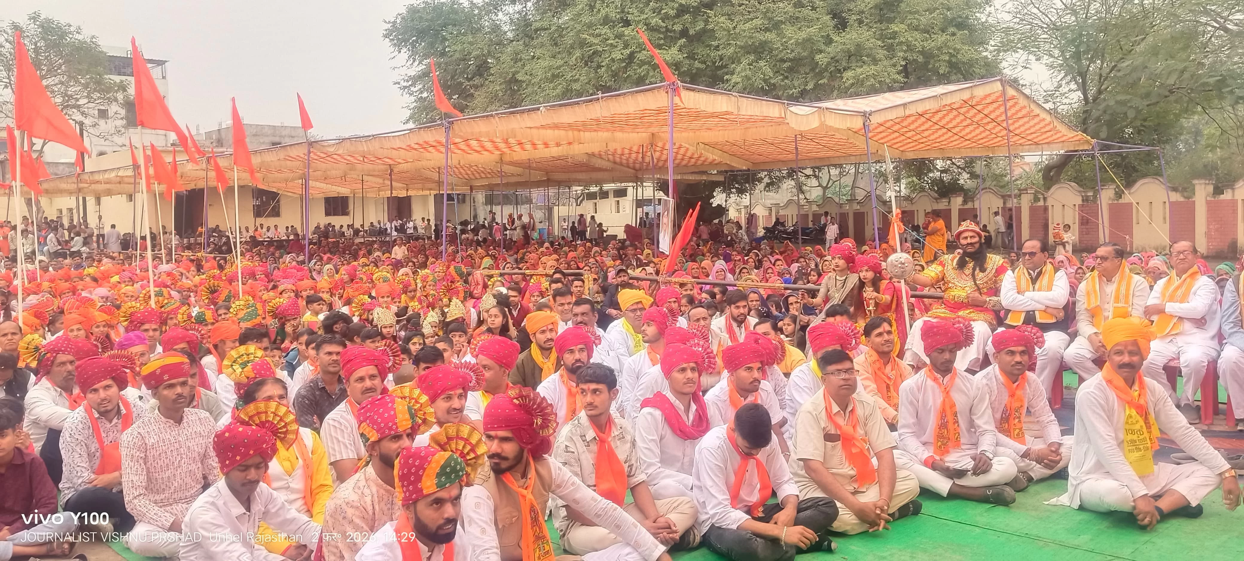भव्य रैली से कस्बा हुआ भगवामय