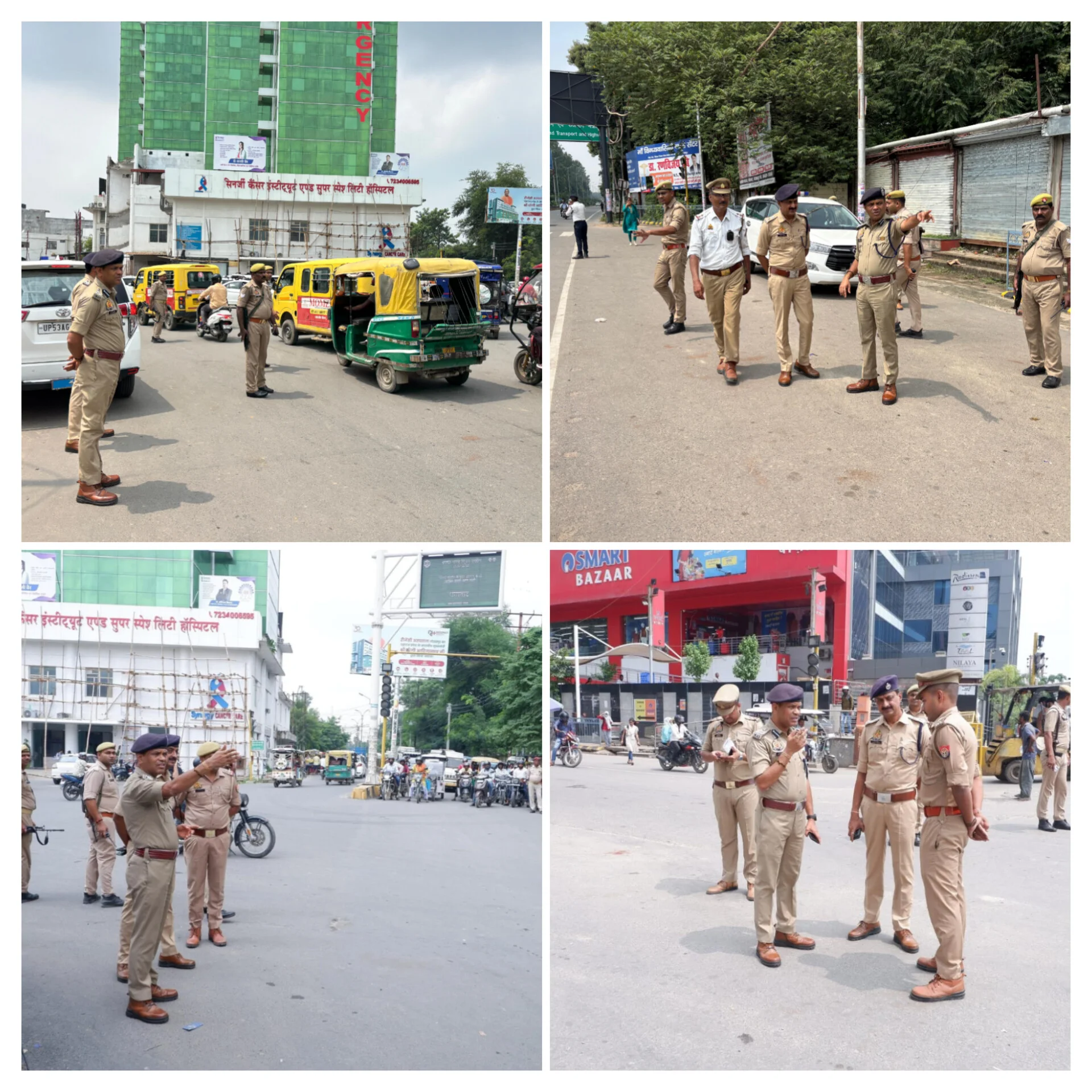 छात्र संघ, मोहद्दीपुर और नौसढ़ चौराहे पर निरीक्षण, नो-पार्किंग जोन में वाहन खड़े न होने देने के निर्देश