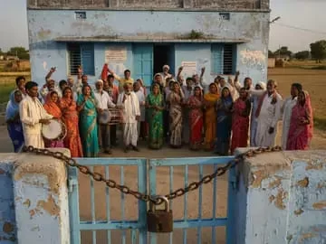 प्रशासन ने समझाइश कर खुलवाया ताला