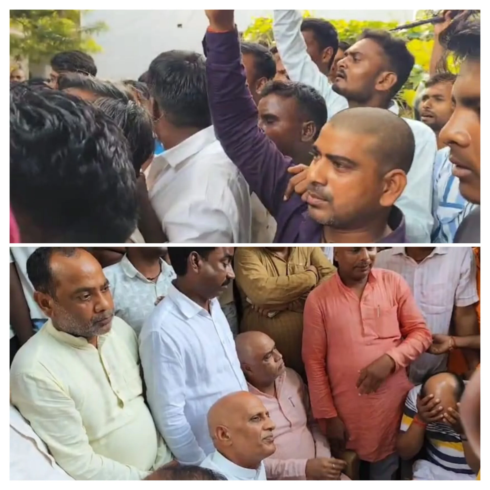 अंतिम संस्कार के बाद पहुंचे विधायक, नाराज ग्रामीणों ने लगाए “विधायक मुर्दाबाद” के नारे