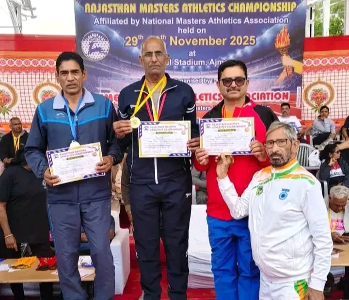 राजस्थान मास्टर्स एथलेटिक्स में शानदार प्रदर्शन