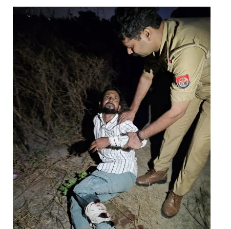 मुठभेड़ में दो शातिर लुटेरे गिरफ्तार, एक बदमाश के पैर में लगी गोली