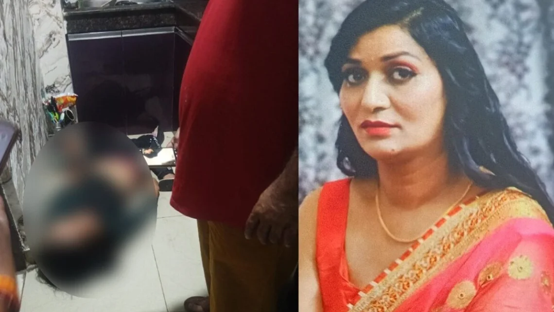 पत्नी को गोली मारने के बाद आरोपी पति मौके से फरार है