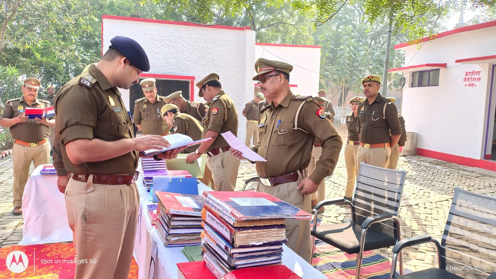 शस्त्रागार,अभिलेख व साफ-सफाई का अवलोकन,दिए आवश्यक निर्देश