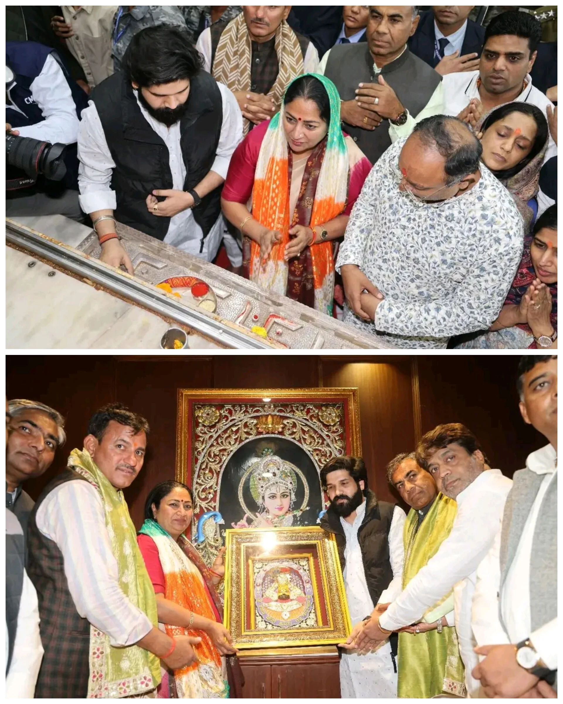 बाबा श्याम के दरबार में की पूजा-अर्चना, दो दिवसीय धार्मिक दौरे पर पहुंचीं खाटूश्यामजी