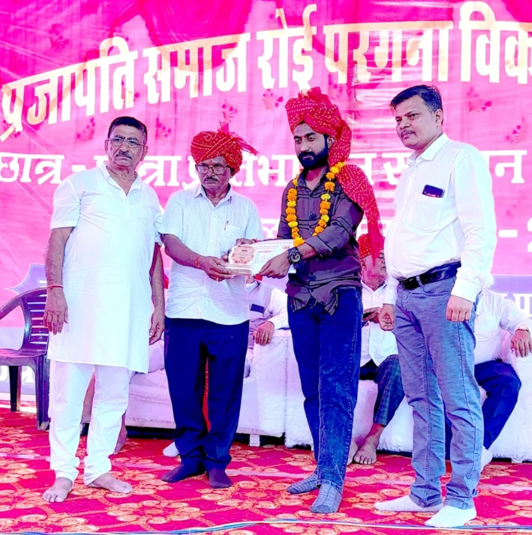 प्रजापत समाज ने टांक को जीवदया के उत्कृष्ट कार्य के लिए किया सम्मानित