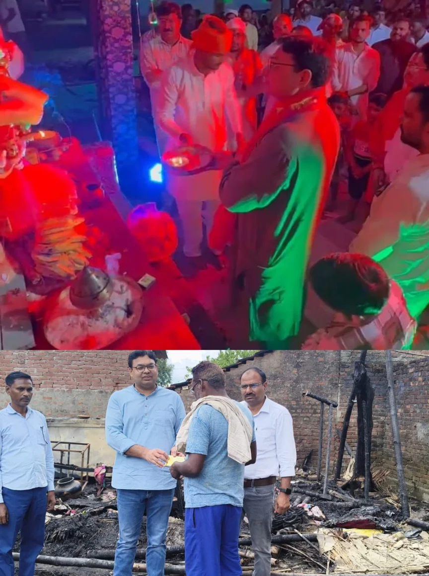 अहमदनगर, अलीगंज और इमलिया में किया पूजन अर्चन, समाज की मंगल कामना