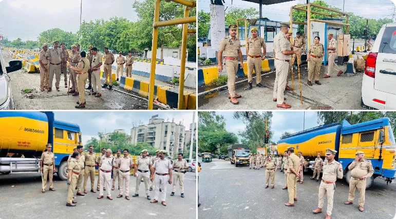 चिल्ला और डीएनडी बॉर्डर पर सुरक्षा व्यवस्था कड़ी
